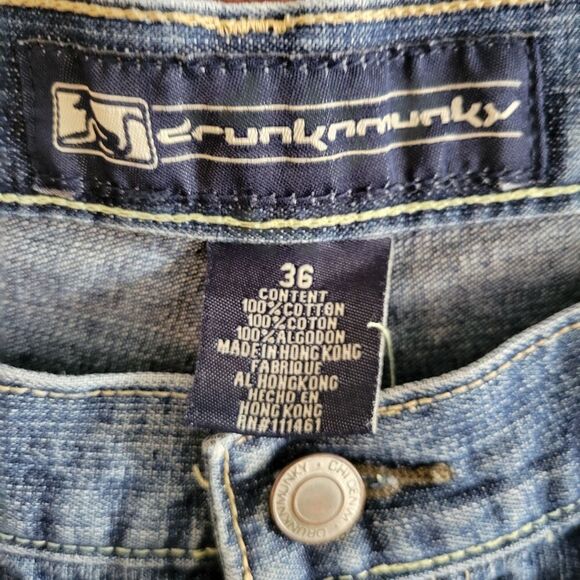 Drunkmunky jean shorts men's 36" Pre-owned - Picture 2 of 4
